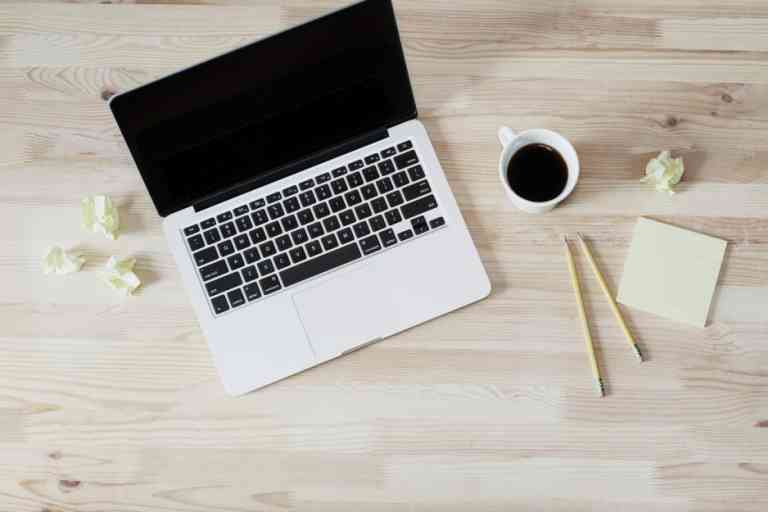 Laptop on Desk