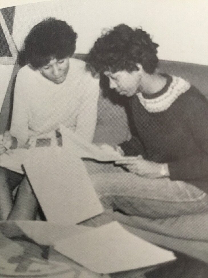 Carol Merrill and Beverly Rouse IMAGE: FROM THE CAROL MERRILL-BRIGHT PAPERS, EBERLY FAMILY SPECIAL COLLECTIONS LIBRARY