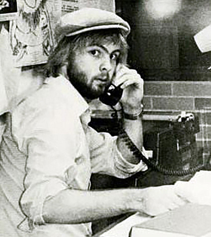 Before Brent Walth — pictured here working as a college journalist in 1982 — returned to the SOJC as a faculty member, he was an SOJC journalism student. Walth’s decades-long journalism career centered on investigative reporting, which he views as a public service. Photo courtesy of Brent Walth.