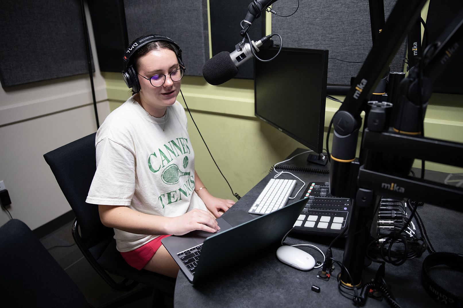Students in the podcast production course have the opportunity to create their own audio stories.