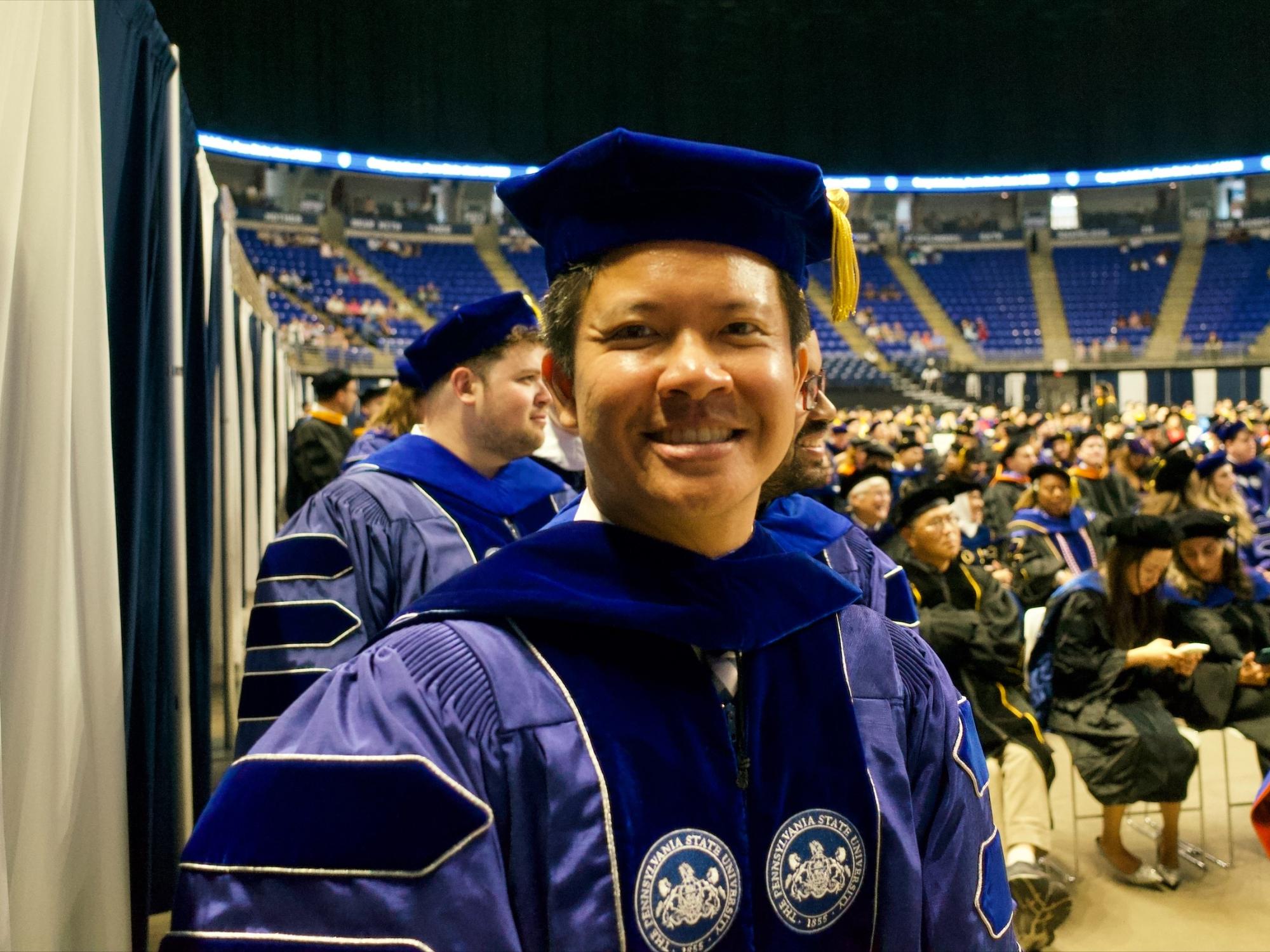 Robert Nguyen recently received his dual-title doctorate in visual studies and English.  Credit: Hannah A. Matangos. All Rights Reserved.